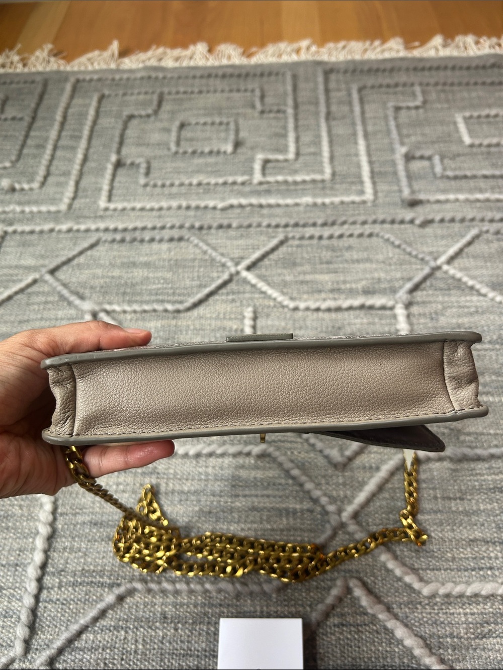 NWT Authentic Fossil Ainsley Snake-Print Clutch/Wallet w Detachable Chain - Picture 7 of 16